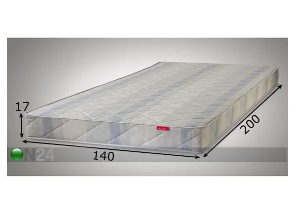 Joustinpatja CLASSIC, tumma 140x200 cm mitat