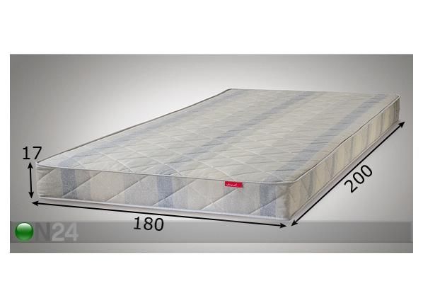 Joustinpatja CLASSIC, tumma 180x200 cm mitat