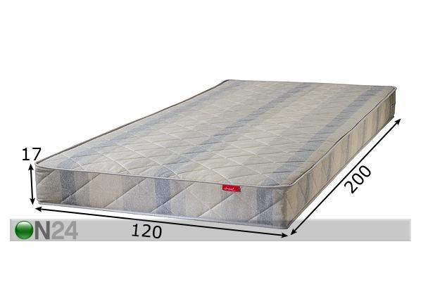 Joustinpatja COCO 120x200 cm mitat