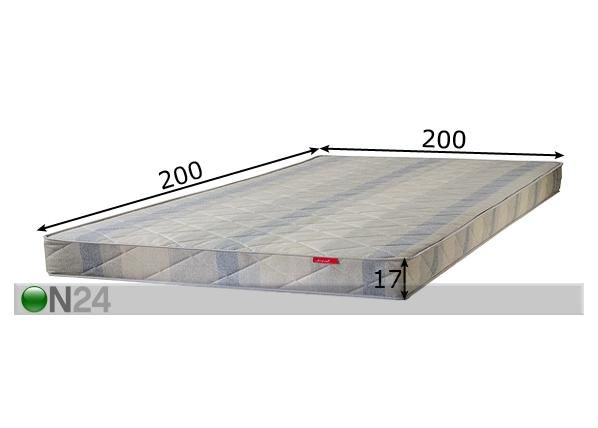 Joustinpatja COCO, tumma 200x200 cm mitat