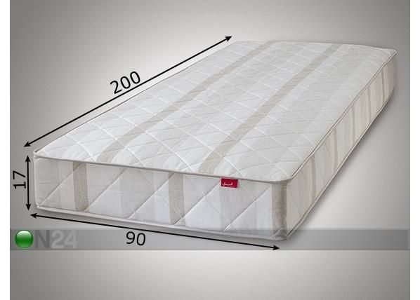 Joustinpatja COCO, vaalea 90x200 cm mitat