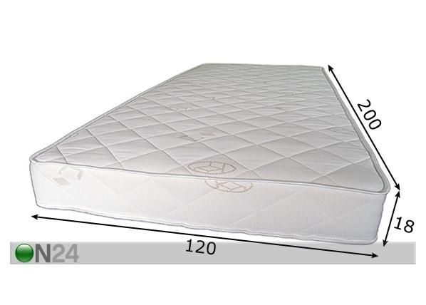 Joustinpatja COMFORT 120x200 cm mitat