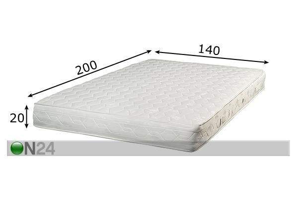 Joustinpatja FAVORITE 140x200 cm mitat