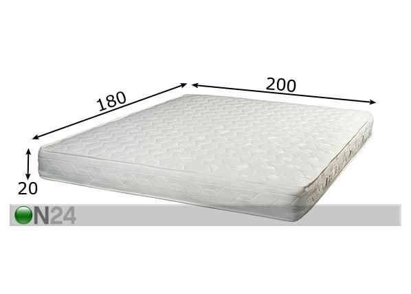 Joustinpatja FAVORITE 180x200 cm mitat