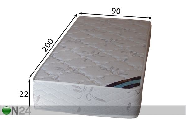 Joustinpatja GoodNight Pocket Relaxon 90x200 cm mitat