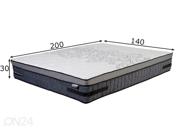 Joustinpatja Harmony Delux 140x200 cm mitat