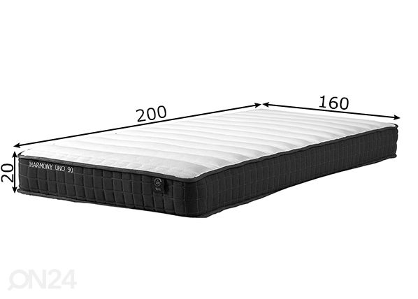 Joustinpatja Harmony Harmony Uno 160x200 cm mitat