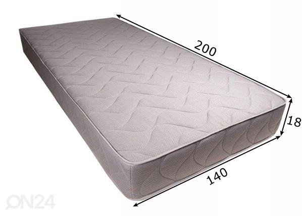Joustinpatja Hypnos Apollo (bonnell, puuvilla, villa) 140x200 cm mitat