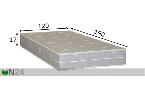 Joustinpatja HYPNOS DIANA 120x190 cm mitat