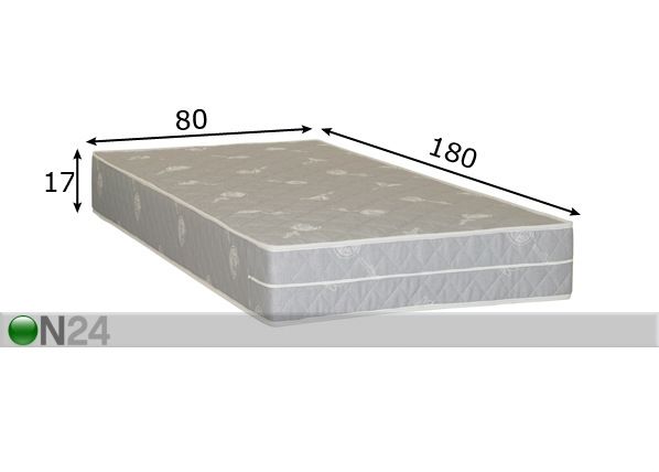 Joustinpatja HYPNOS DIANA 80x180 cm mitat
