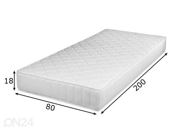 Joustinpatja Hypnos Jupiter pocket 5-zone ja latex 80x200 cm mitat