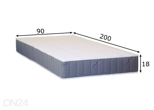 Joustinpatja HYPNOS THEIA 90x200 cm mitat