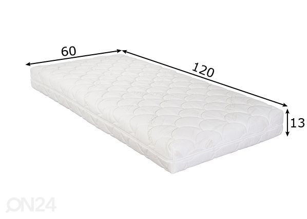 Joustinpatja Hypnos Vesta 60x120x13 cm, BAMBOO mitat