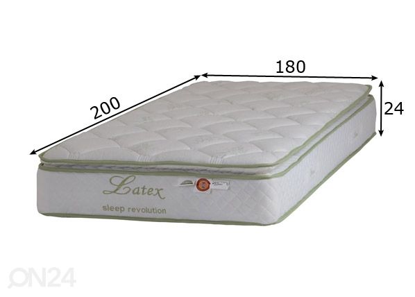 Joustinpatja LATEKS LUX POCKET 180x200 cm mitat