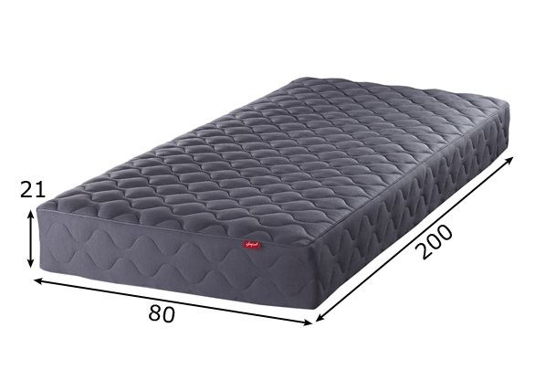 Joustinpatja LUX BLACK 2,1 80 x200 cm mitat