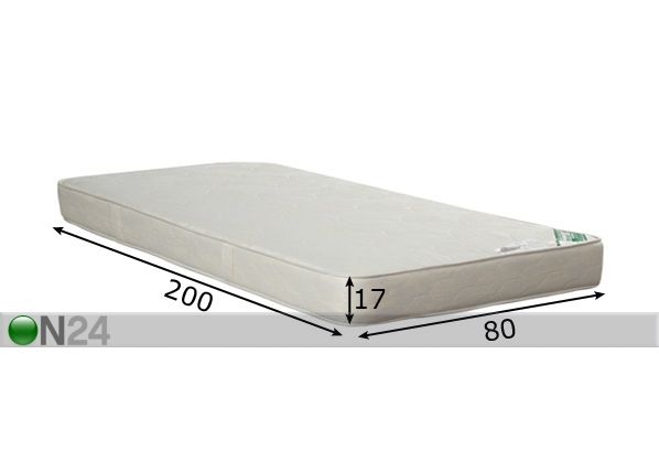 Joustinpatja MATALA, EKOLOGINEN 80x200 cm mitat