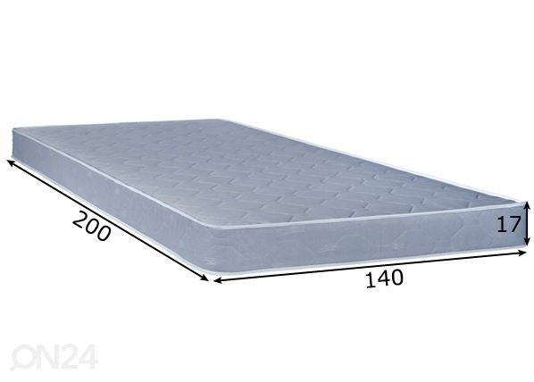 Joustinpatja MONA 140x200 cm mitat
