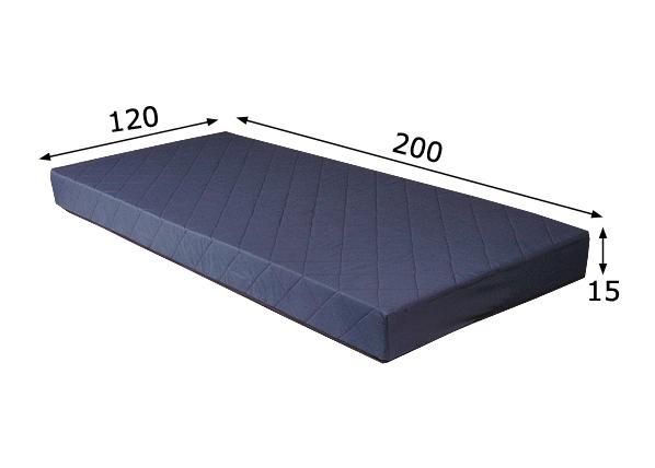 Joustinpatja PLUTO 120x200 cm mitat
