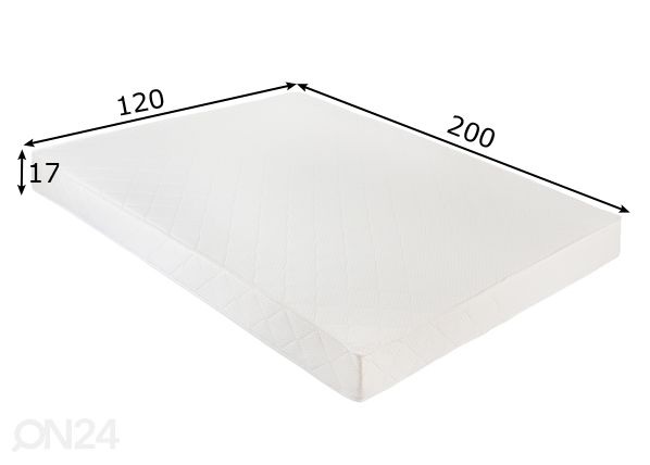 Joustinpatja Pocket 120x200 cm mitat
