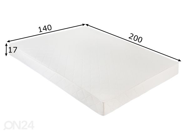 Joustinpatja Pocket 140x200 cm mitat