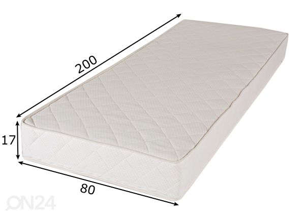 Joustinpatja Pocket 80x200 cm mitat