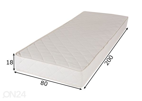 Joustinpatja Pocket Orthopedic 80x200 cm mitat