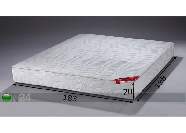 Joustinpatja RED POCKET 1,9 183x198 cm mitat