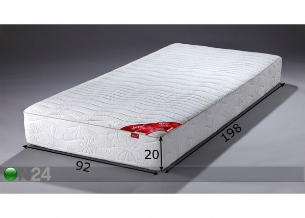 Joustinpatja RED POCKET 2,1 92x198 cm mitat