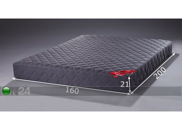 Joustinpatja RED ZONED POCKET DARK 160x200 cm mitat