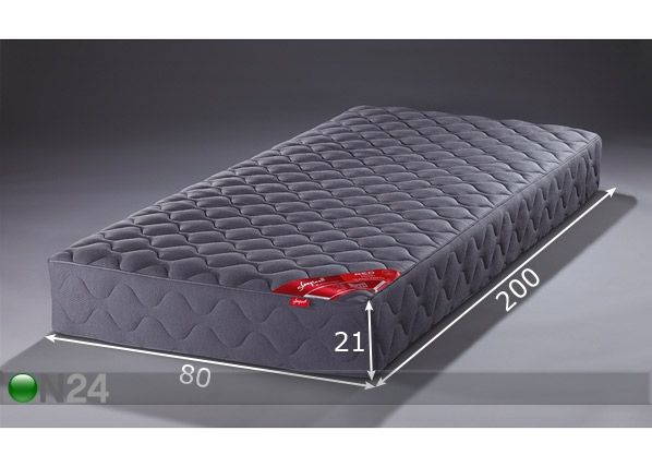 Joustinpatja RED ZONED POCKET DARK 80x200 cm mitat