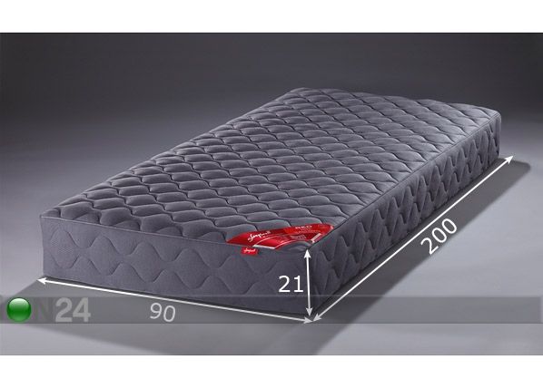 Joustinpatja RED ZONED POCKET DARK 90x200 cm mitat