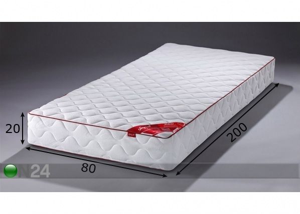 Joustinpatja RED ZONED POCKET SENSITY™ 80x200 cm mitat