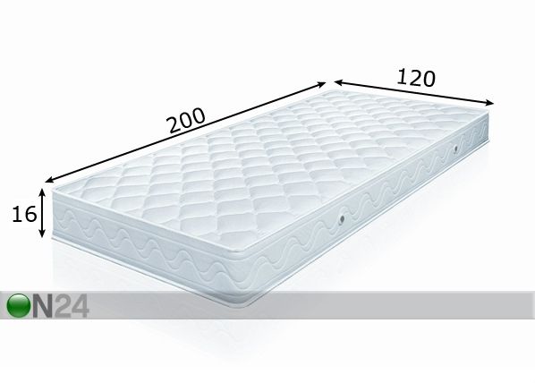 Joustinpatja SAN REMO 120x200 cm mitat