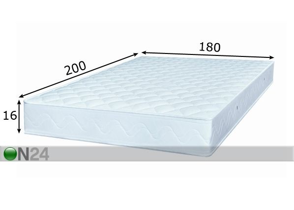 Joustinpatja SAN REMO 180x200 cm mitat