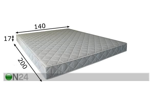 Joustinpatja STANDARD 140x200 cm mitat