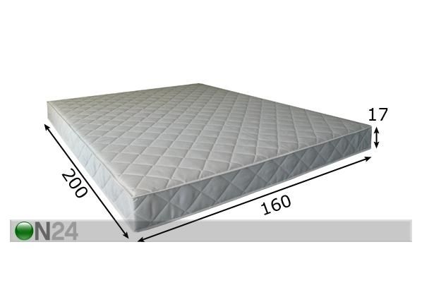 Joustinpatja STANDARD 160x200 cm mitat