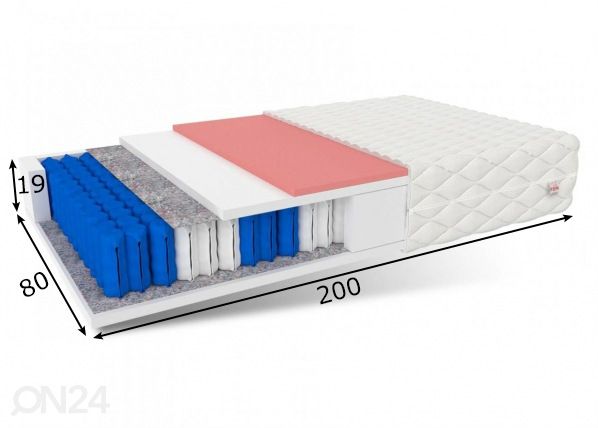 Joustinpatja Vero 80x200 cm mitat