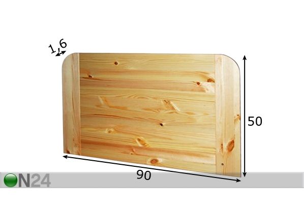 Joustinsängyn pääty 90x50 cm mitat