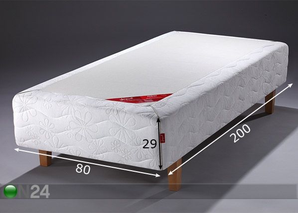 Joustinsänky RED POCKET 80x200 cm mitat