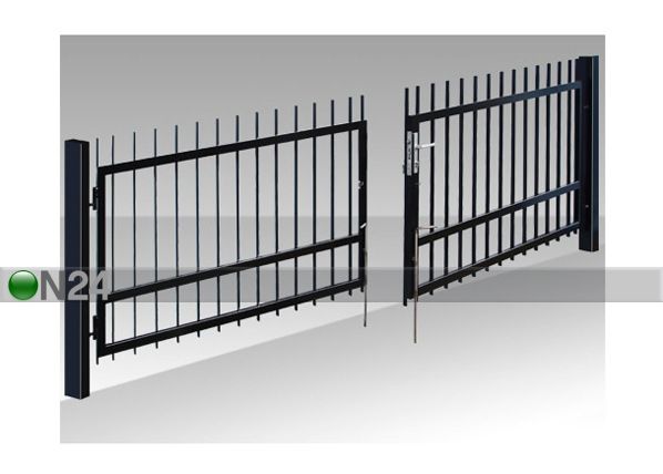 Kääntöportti ohuemmalla metallipuolalla 400x130 cm