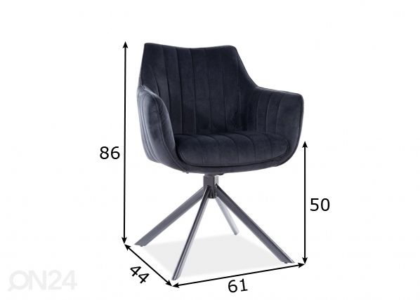 Kääntyvä tuoli mitat