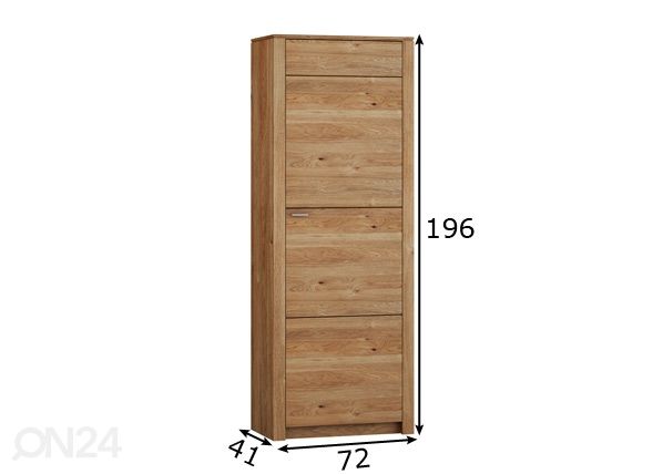 Kaappi (oikeanpuolinen) mitat