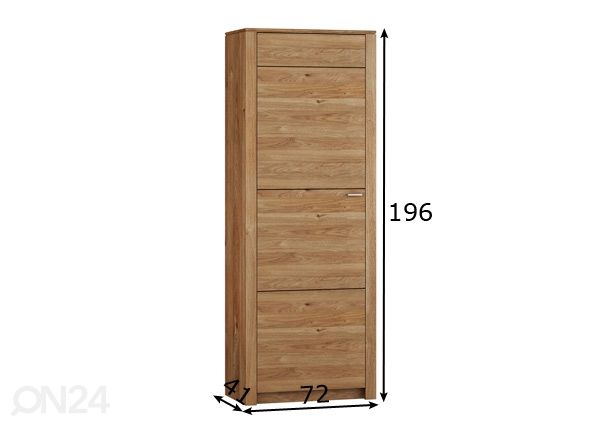 Kaappi (vasemmanpuoleinen) mitat