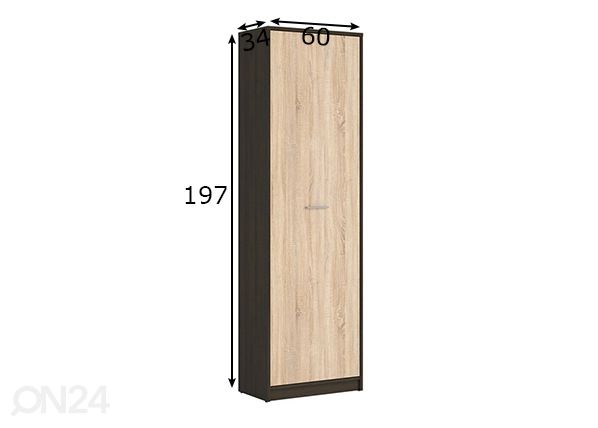 Kaappi 60 cm mitat