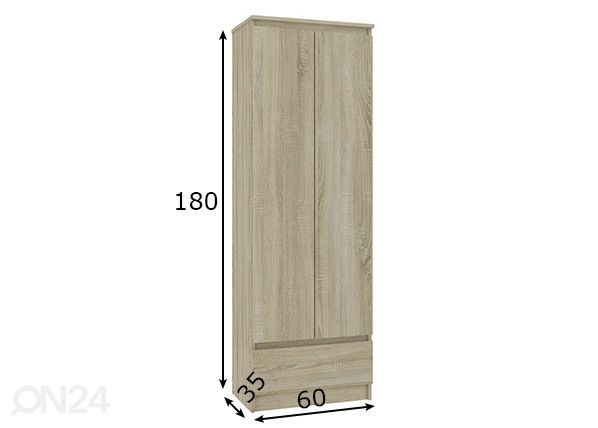 Kaappi 60 cm mitat