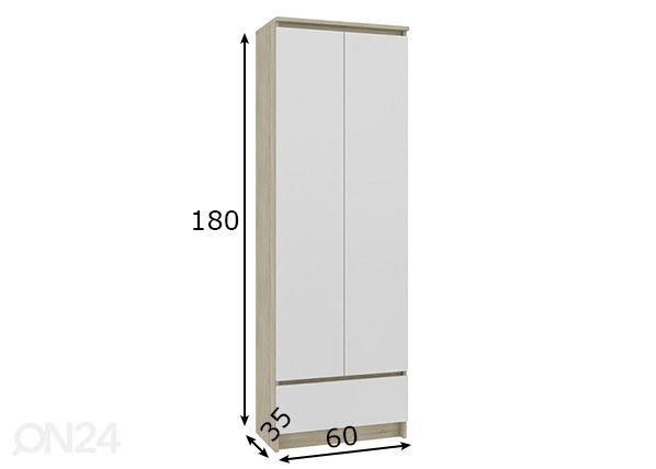 Kaappi 60 cm mitat