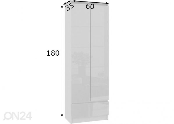 Kaappi 60 cm mitat