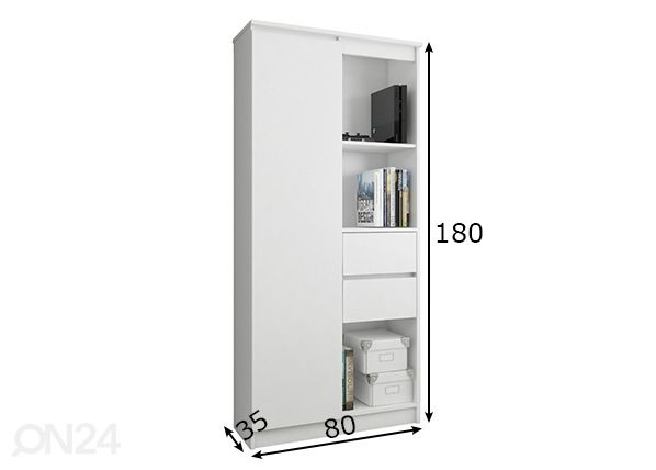 Kaappi 80 cm mitat