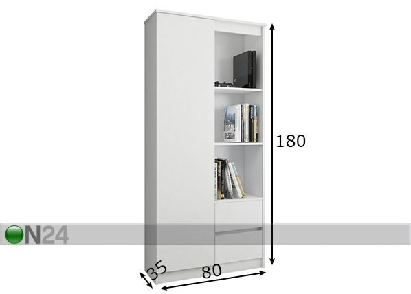 Kaappi 80 cm mitat