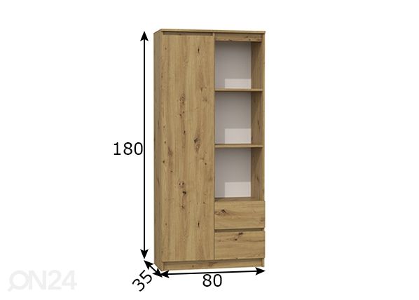 Kaappi 80 cm mitat